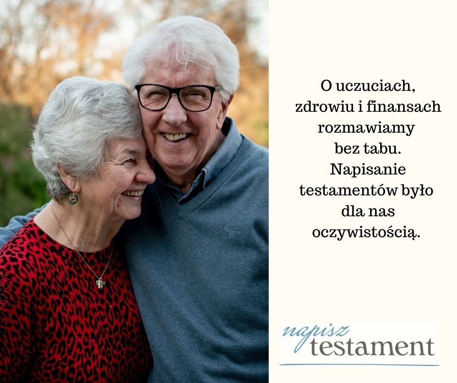 Zdjęcie przedstawia starszą parę - mówią, dlaczego napisali testament. Kampania Zapisz Dobro Napisz Testament - Fundacja Viva!
